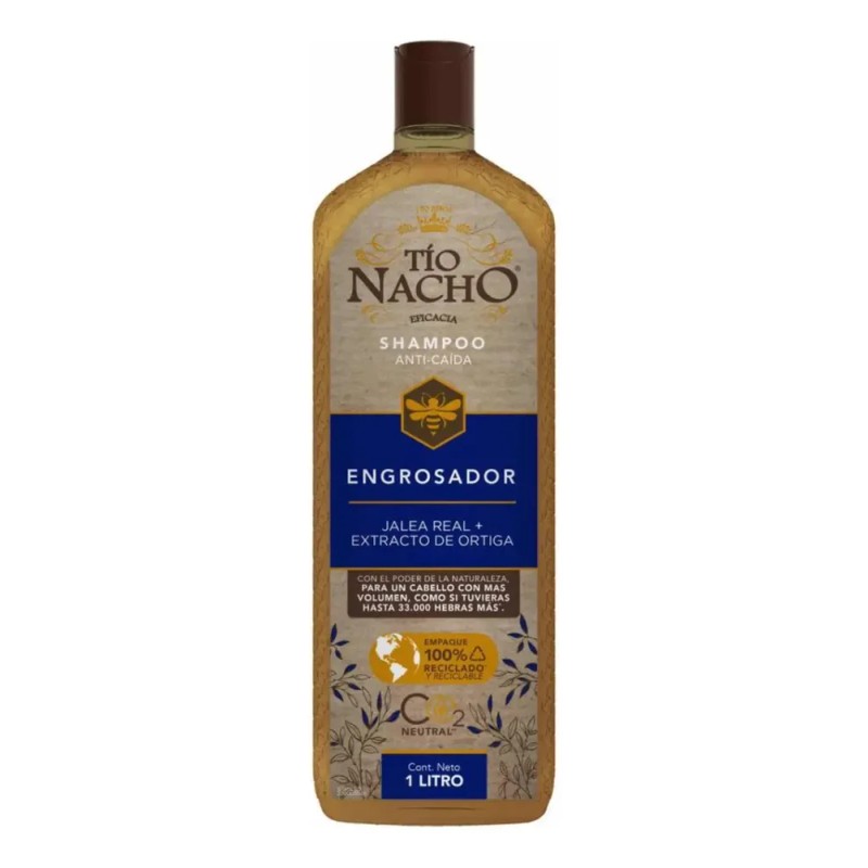 Shampoo Tío Nacho Engrosador Jalea Real en botella de 1L