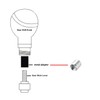 Lunsom Round Shift Knob, 8 Billiard Gear Shifter Lever Head