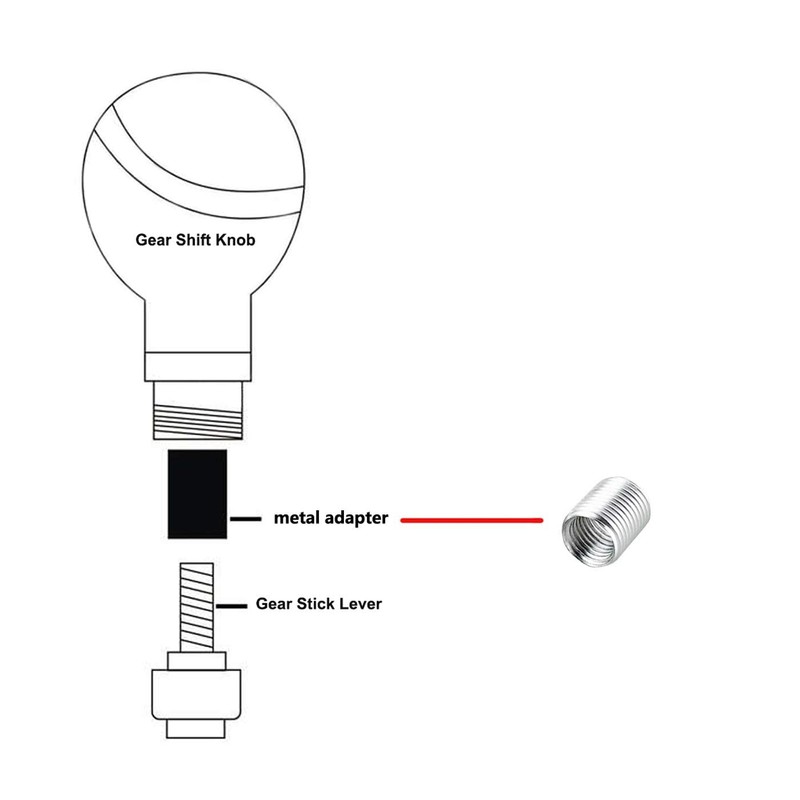 Lunsom Round Shift Knob, 8 Billiard Gear Shifter Lever Head