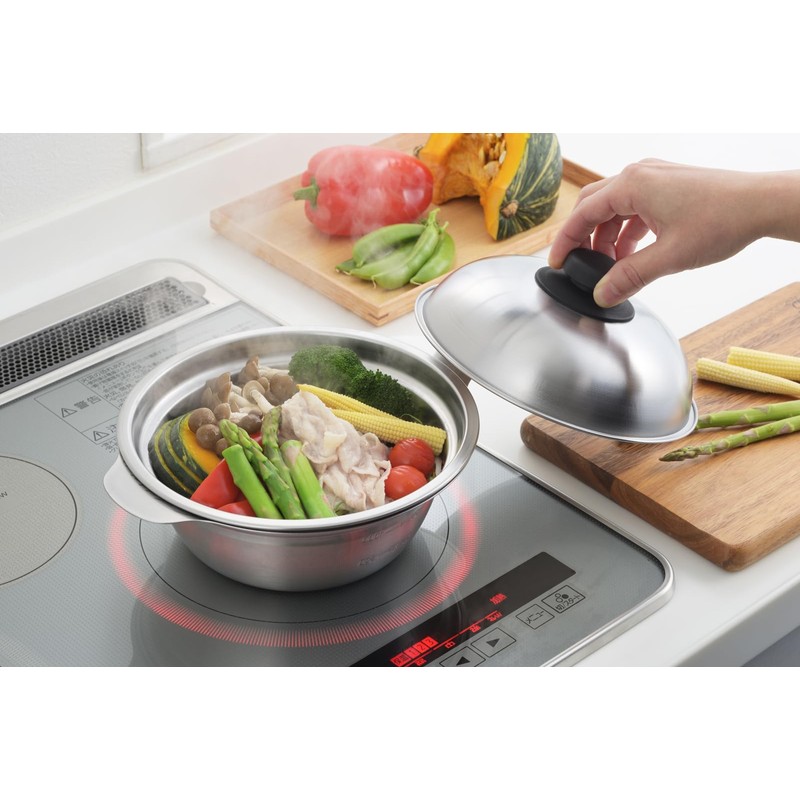 Yoshikawa YJ3698 Easy Steaming Plate, Smart (7.1 - 7.9 inches
