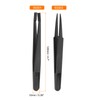 HARFINGTON 2Pcs 93301/93303 Precision Plastic Tweezers Kit 120mm Anti-static Flat