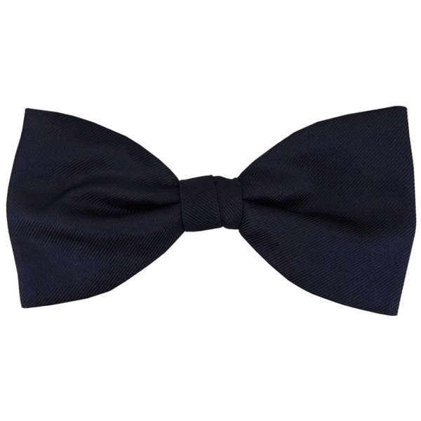 TigerTie Designer Silk Bow Tie in Plain with Oblique Fine