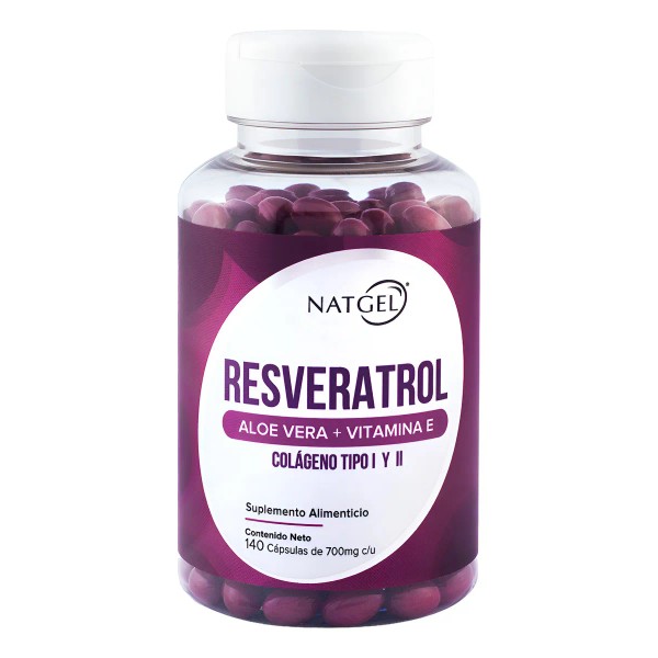 Resveratrol + Vitamina E + Colageno Tipo 1 y Tipo