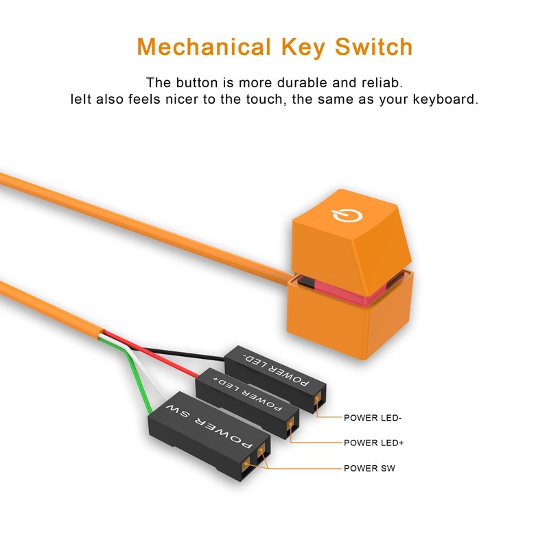 Desktop Computer Power Switch Power Supply Cable, AZMXDVP External Remote