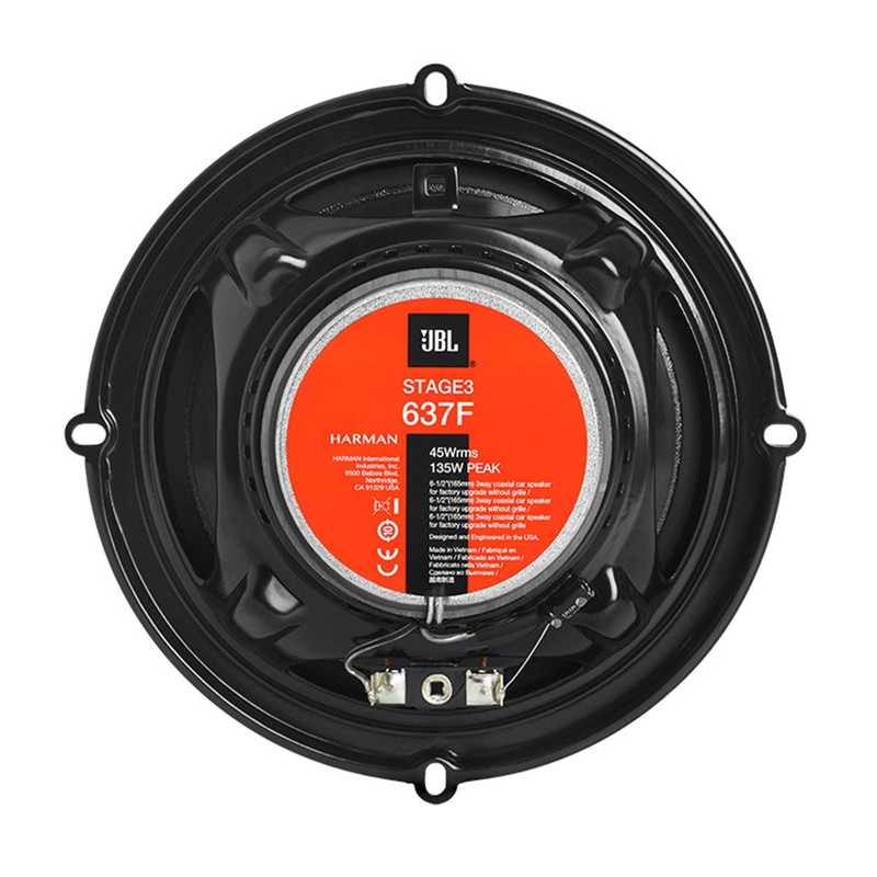 JBL Stage 3637F - 6.5" Three-way Car Audio Speaker, No