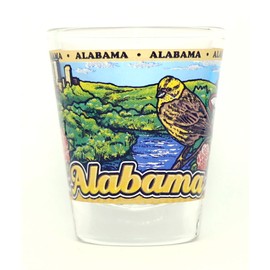 Alabama State Wraparound Shot Glass