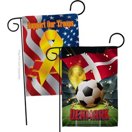 Ornament Collection FIFA World Cup Denmark Banner Wall Art Flag Room Decorations Indoor Outdoor Tapestry Yard Signs Team Qatar Trophy Soccer Game Football Gifts, Support Troops Pack