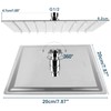 ILIKEPOW Rain Shower Head 8 inch Square Large Rainfall Overhead