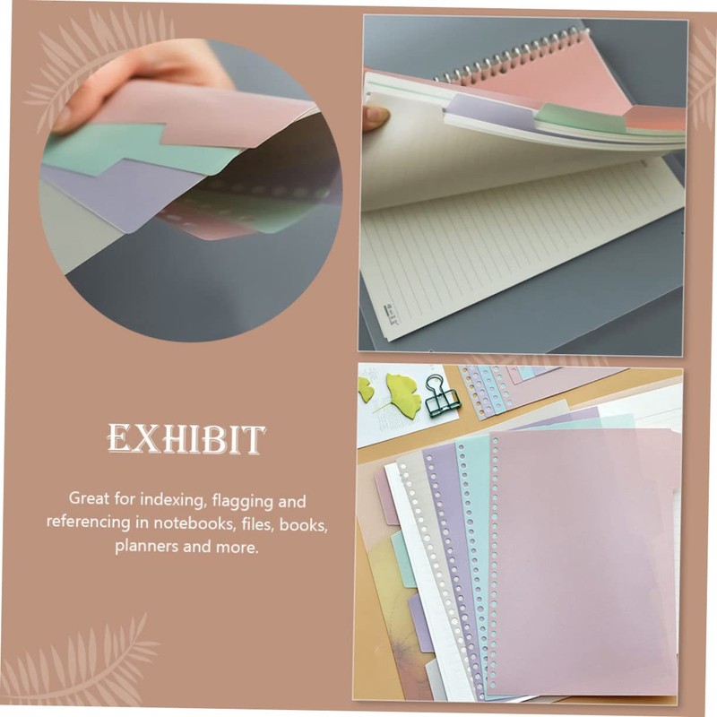 OHPHCALL 20Pcs Replaceable Binder Dividers Convenient Tabs for Easy Indexing