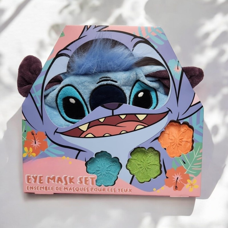 Stitch Eye Mask Set with Bath Fizzers Tropical Spa Gift