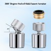 Hibbent Dual-function Metal Faucet Aerator, 2-Flow Big Angle Rotate Kitchen