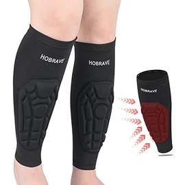 HOBRAVE Padded Calf Sleeve Shin Supports for Sports Pair