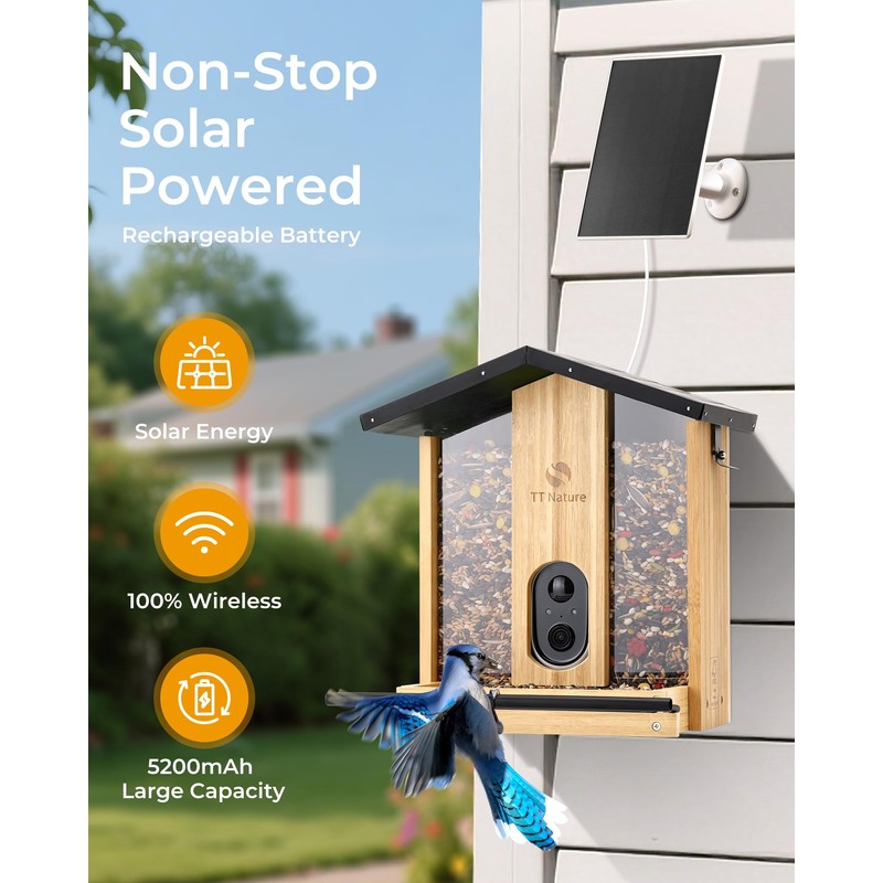 TT Nature Bird Feeder with Camera – 3L Smart Bird