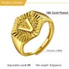 U7 Trendy Wedding Band 18K Gold Plated Open Adjustable Initial