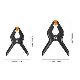 10 Pcs Spring Clamps,Crocodile Clips Heavy Duty Nylon Spring Clips,Wood Clamps and Muslin Spring Clamps for DIY Project Photo Studios Woodwork Artwork Photo Background (5 * 3inch+5 * 2inch)