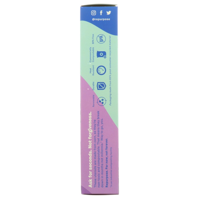 Repurpose 855995003075 Disposable Tableware, Off-White