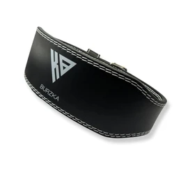 BURZKA Faja Cinturón Pesas Gym Crossfit Mujer Hombre Piel Premium Soporte Lumbar (Negro, Large)