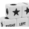 5Pcs White Left Right Center Dice Six Sided Standard Size