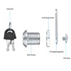 2 Pcs Cabinet Locks, 16 mm Letterbox Locks, Cupboard Locks