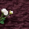 15 Pack Burgundy Cheesecloth Table Runner 9FT Rustic Sheer Table