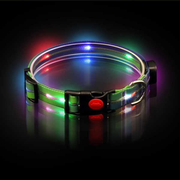Myyaa Light up Dog Collars, LED Dog Collar Light, USB