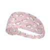 FATTTYCY Unicorn Rainbow Pink Sports Headband for Women Men