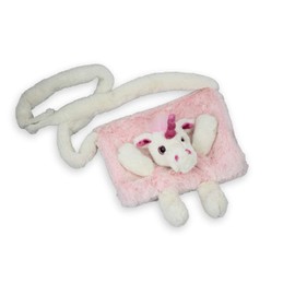 Inware Children's Muff Unicorn Pink, Muff Super Fluffy for Children, 23 x 20 cm, 6193, pink