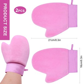 2 Stück Selbstbräuner Handschuh, Selbstbräuner Rücken Applikator, Lotions Streifenfreie Bräune für Lotions Sonnenschutzlotion Bräunungshandschuh Handschuh zum Sonnenbaden