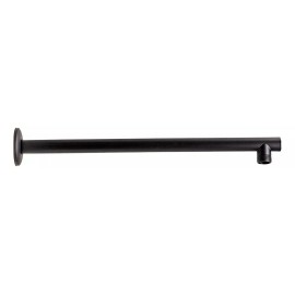 Meer Brazo Para Regadera Redondo 40 Cm Negro Mate Acero Inox Baño