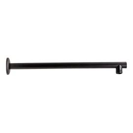 Meer Brazo Para Regadera Redondo 40 Cm Negro Mate Acero Inox Baño