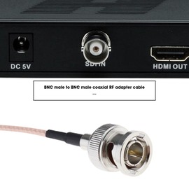 VGOL 2Pcs BNC Male to Male Cable RG179 75 Ohms BNC Male to Male Coaxial Cables BNC Connector Adapter for Video Equipment Cameras SDI Converter Copper