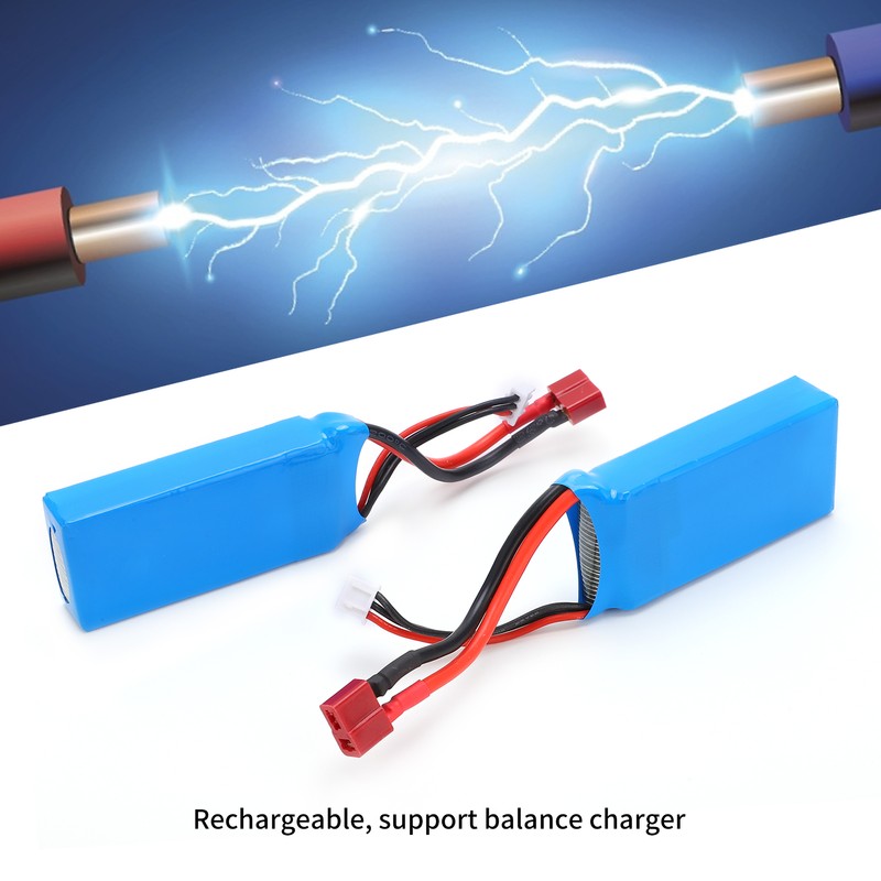 7.4V 1500mAh Lithium Batteries 15C T Plug Model Battery for