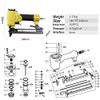 INTBUYING 1022J Pneumatic U Type Nail Machine Power Staple Tool