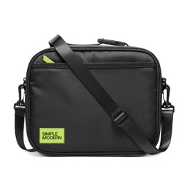 Simple Modern Hadley with Shoulder Strap | Lunch Box for Kids, Teens, and Adults | Insulated Bag for Girls, Boys, Women, Men | Meal Containers with Exterior and Interior Pockets | Midnight Black