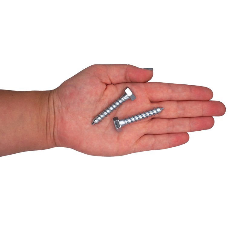 SKIR'CO (20 pcs) DIN 571 Zinc Plated Steel Hexagon Head