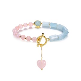 GEHECRST Gemstone 7 Chakra Bracelet Obsidian Pearl Bracelet Healing Stones Bracelet Adjustable Bracelets Lucky Bracelet Healing Reiki Energy Therapy Good Luck Talisman, Gemstone, No Gemstone