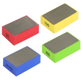 Diamond Grinding Pad Diamond Hand Polishing Pads Tile Sanding Blocks Polishing Pads Diamond Sanding Blocks Polishing Pads for Glass, Stone, Granite, Marble 60/100/200/400/