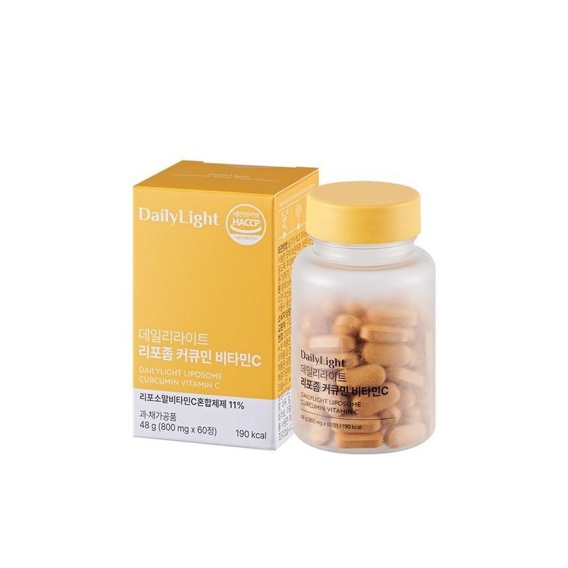 DailyLight 데일리라이트 리포좀 커큐민 비타민C 60정 1개 Daily Light Liposome