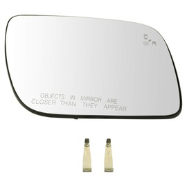 TRQ Mirror Glass 5.25 Inch Heated Blind Spot Passenger Right RH Compatible with Ford Explorer