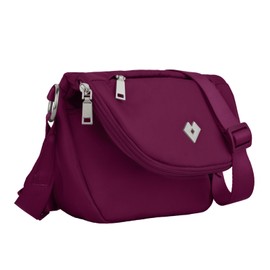 LuckyLy Bolsa Crossbody Mujer Moderna, Ligera con Múltiples Compartimentos y Repelente al Agua, Bolsa Bandolera Versátil y de Viaje ideal como Regalos para Mujer y Mamá – Modelo Nila, Vino