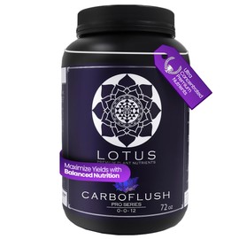 Carboflush Pro Series - Harvest Flavor Enhancer, Naturally Derived Nutrient Powder for Soil, Hydroponics & Coco Coir, Premium Fertilizer, Water Soluble Hydroponic Solution, Indoor/Outdoor Use - 72 oz