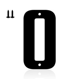 Ya_chtttwo Metal House Numbers,3" Black Metal Modern Door Garden Mailbox Apartments Outside Farm Decorative Letters House Numbers with Nail Kit Visibility Signage(Black-O)