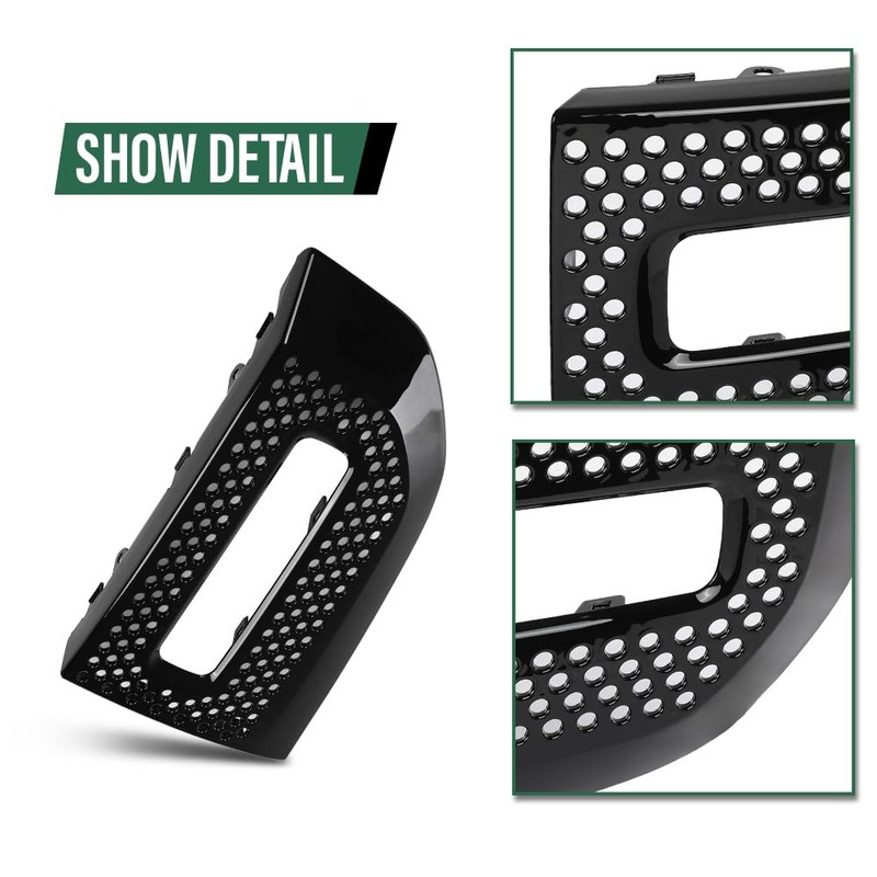 LQI Front Fog Light Cover Lamp Bezel Left and Right