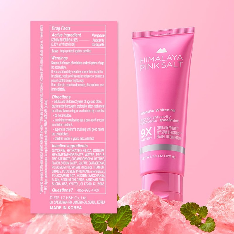 HIMALAYA PINKSALT Intensive Whitening Toothpaste - Teeth Whitening, Deep Stain