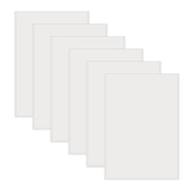 UMCHU Pack of 6 A4 Business Card Pockets, Document Protective Sleeves, Translucent Plastic Waterproof Pockets, to Protect Your Cards or Photos (Vertical)