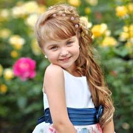 Ammei Crystal Bridal Hair Pins Clips Wedding Hair Accessories Hair Set Jewelry With Rhinestone For Brides and Bridesmaids Set Of 12 (Light Pink)