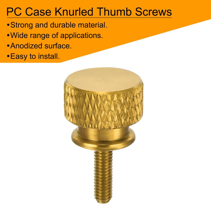 sourcing map 12pcs M3x10mm Knurled Thumb Screw Computer Case Threaded