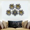 Metal Flower Ornament Wall Art Iron Flower Pendant for Home