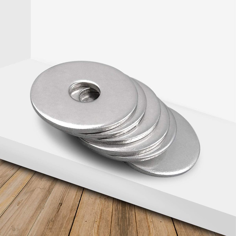 1/4" x 1" OD Stainless Fender Flat Washer,18-8 (304) Stainless