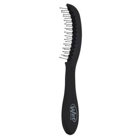 Wet Brush Peine desenredante para hombre, negro, peine de dientes anchos para cabello seco y húmedo, cerdas IntelliFlex ultrasuaves, desenredante para